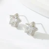 Fashionable and simple star-shaped stud earrings made of copper alloy with micro-inlaid zirconium s925 silver needle, exuding a light luxury and high-end feel. New earrings Application Scenario
